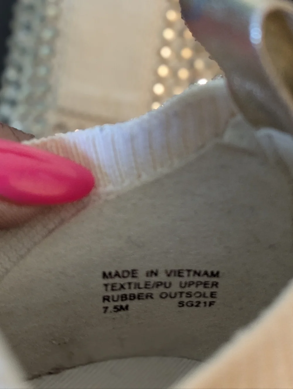 Michael Kors Gold Cream Blingy Rhinestone Sneakers